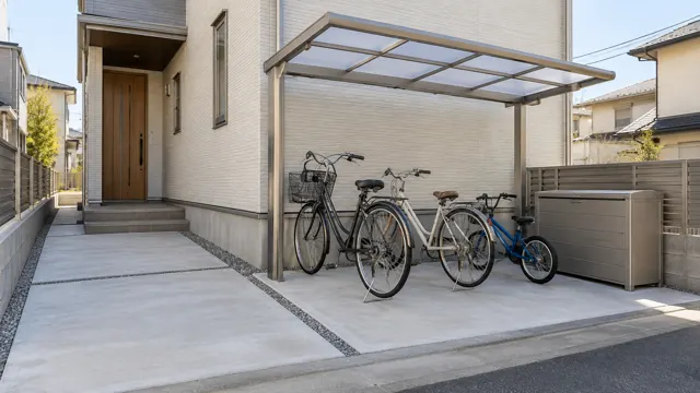 家族の自転車置き場