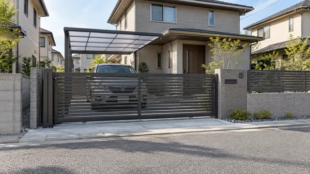 ゲートで仕切る駐車場