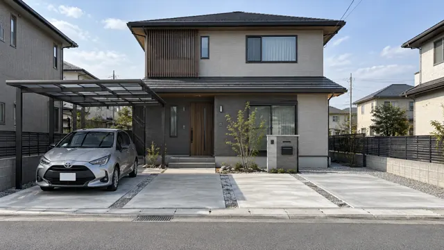 来客用スペースも備えた駐車場